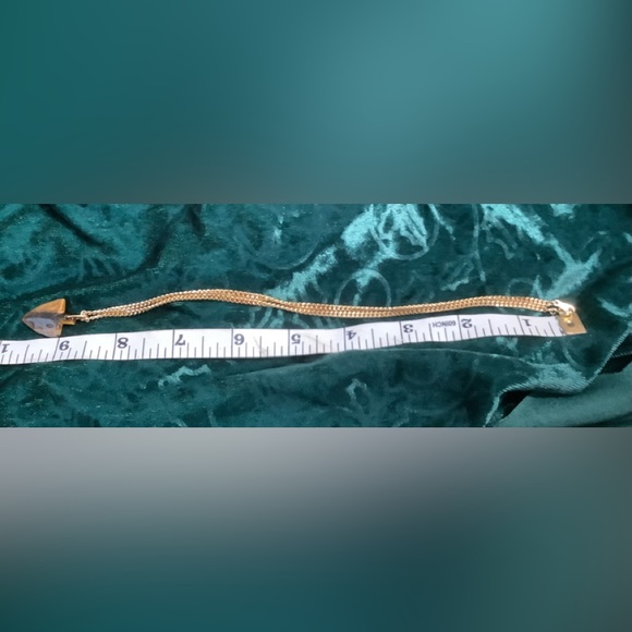 1981 VINTAGE AVON GENUINE ARROWHEAD NECKLACE GENUINE TIGER'S EYE PENDANT - Picture 3 of 4